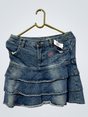 In Extenso Rüschiger Denim-Rock