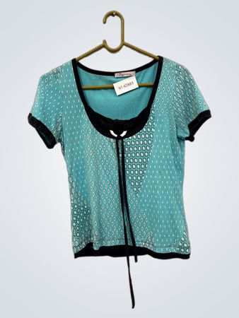 Fliegendes Teal gemustertes Schnür-Oberteil