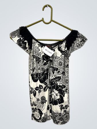 Charm's Paris Schulterfreies Oberteil mit Blumenmuster