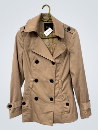 OSLEY Damen Trenchcoat in Tan mit doppelter Knopfleiste