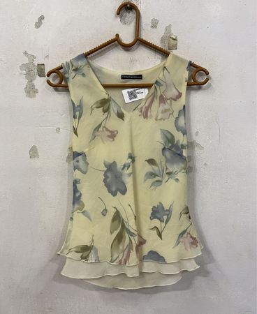 Thom Executive ärmellose Bluse mit Blumenmuster