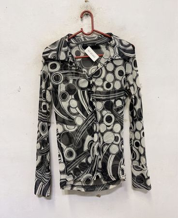 Zero Langarm-Bluse mit geometrischem Muster