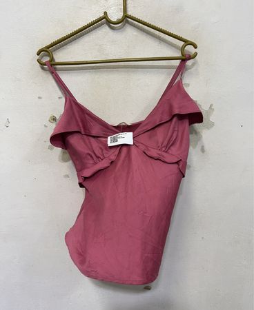 BouX Avenue Pink Ruffle Camisole Top