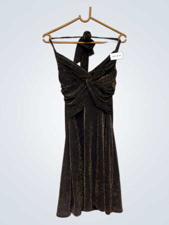 SELE glitzerndes schwarzes Neckholderkleid