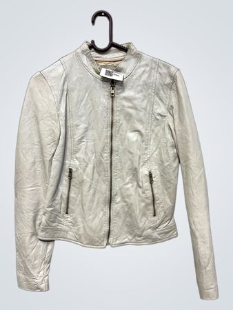 BARONE FIRENZE weiße Lederjacke