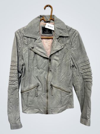 RINO & PELLE Gesteppt zur Perfektion Graue Bikerjacke