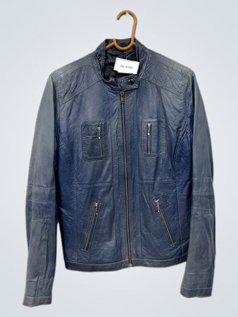 GIANNI Blaue Lederjacke NJ-9784