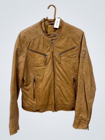 Braune Lederjacke