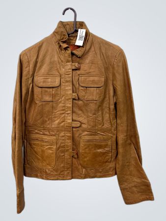 hElIum braune Lederjacke