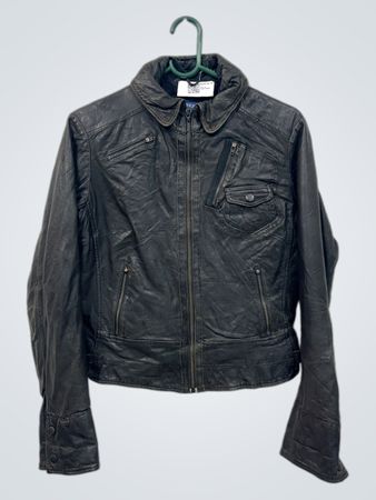 MEXX Schwarze Lederjacke