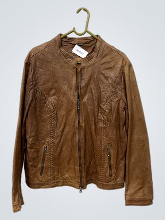 Jacqueline RIU braune Lederjacke