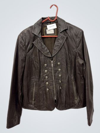 MY STYLE Damen Lederjacke in Braun