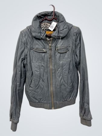 DIO GOMEZ By Derma Grey Lederjacke