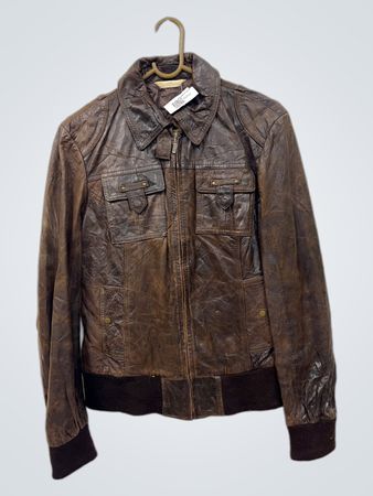 Promod braune Lederjacke