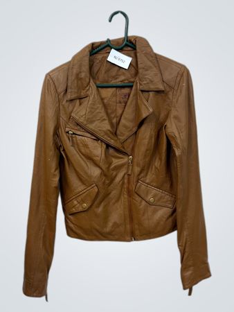 Braune Lederjacke