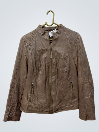 Garden Romantic Authentic Denim 1975 Brown Lederjacke