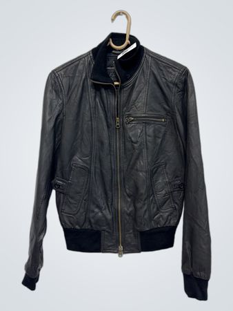 Mangano Leder-Bomberjacke