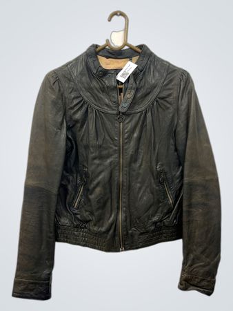 DEPT Damen Lederjacke in Schwarz