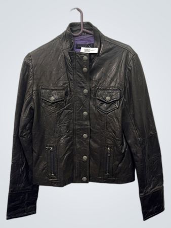 KNOLES & CARTER schwarze Lederjacke