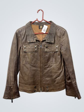 MADELEINE braune Lederjacke