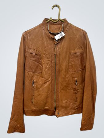 Vera Pelle Made in Italy Braune Lederjacke