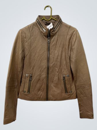 Braune Lederjacke