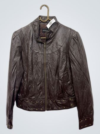 Limitiert Kollektion braune Lederjacke
