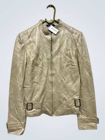 AL SHAKHOV Gold Lederjacke