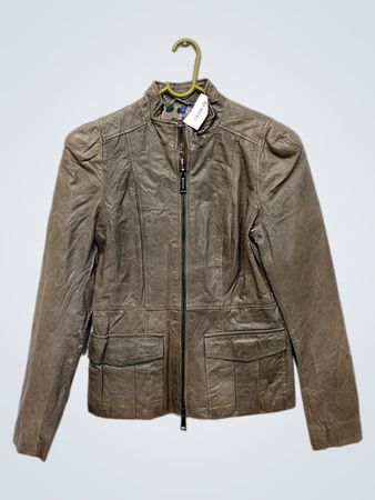 SILVIAN HEACH Damen Lederjacke in Braun