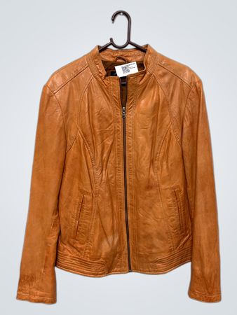 Julia S. Roma Orange Lederjacke