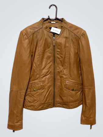 LAURA CLEMENT Brown Leather Jacket