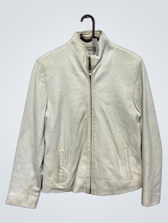 KAREL ECHTES LEDER White Lederjacke