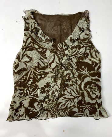 Brown Floral Tank Top