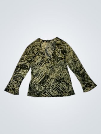 MNG Paisley Long Sleeve Top