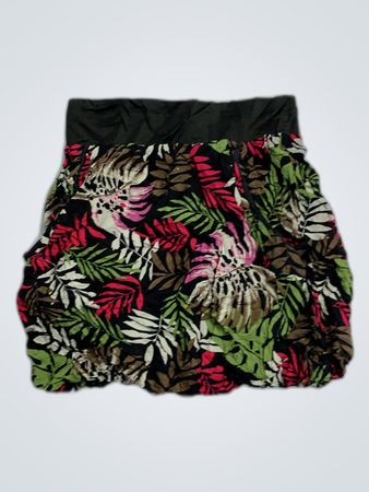 Fish Love Floral Print Mini Skirt