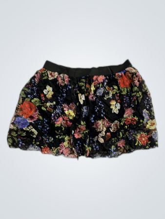 Floral Lace Mini Skirt