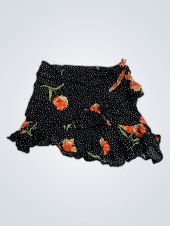 Topshop Floral Print Mini Skirt