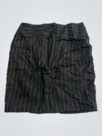 Black Pinstripe Mini Skirt
