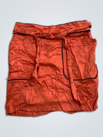 Topshop Orange Satin Mini Skirt