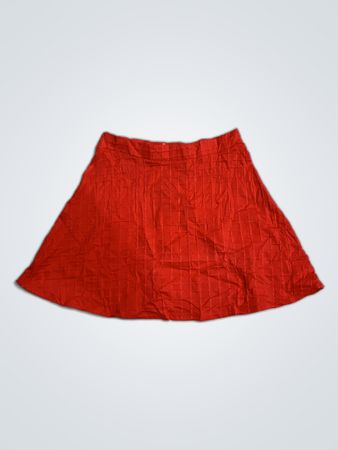Ralph Lauren Red Pleated Mini Skirt