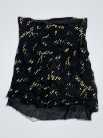 Black Embroidered Crop Top