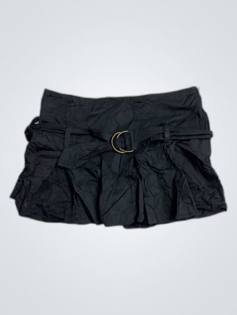 Noboy's Black Belted Mini Skirt