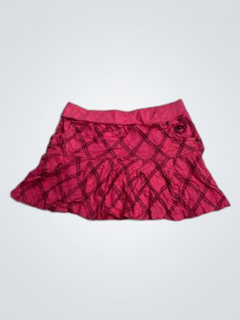 Eight 2 Nine Pink Plaid Mini Skirt