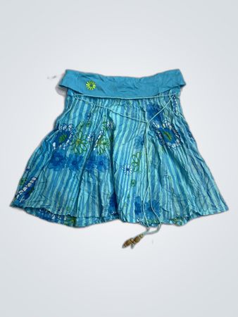 X-MAILL Floral Striped Mini Skirt