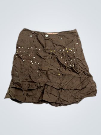 Brown Embellished Skirt