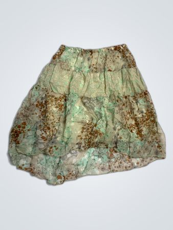 M Missoni Abstract Print Ruffle Mini Skirt