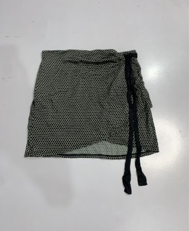 Cache Cache Houndstooth Wrap Mini Skirt