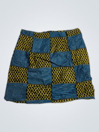 Unbranded Geometric Patchwork Mini Skirt