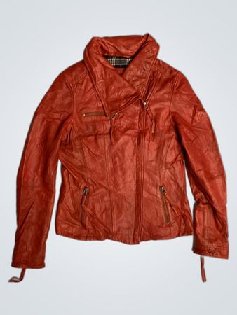 Patricia Red Leather Jacket