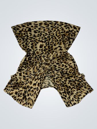 Leopard-Print Verdrehter Top